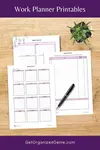 Work Planner Printables