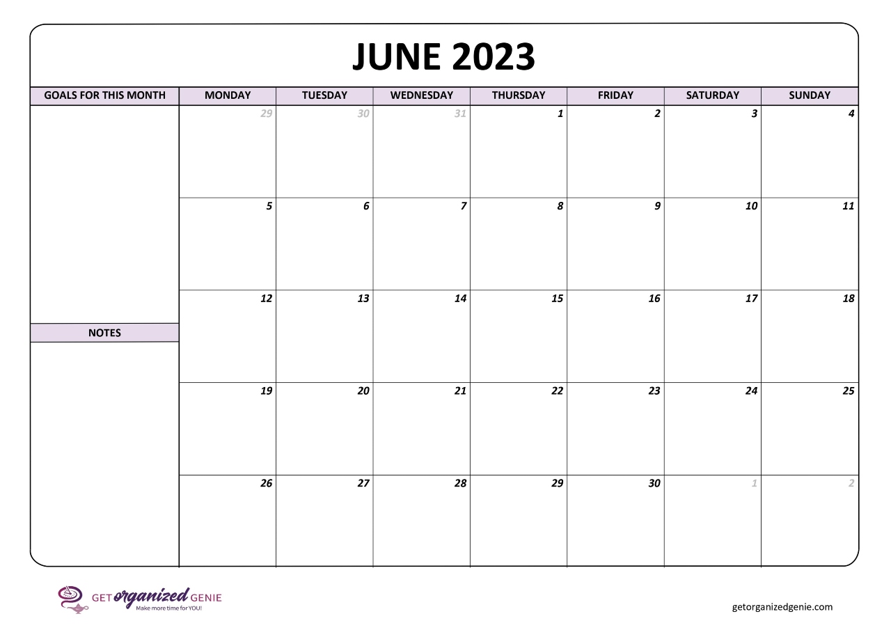 June 2023 Calendar