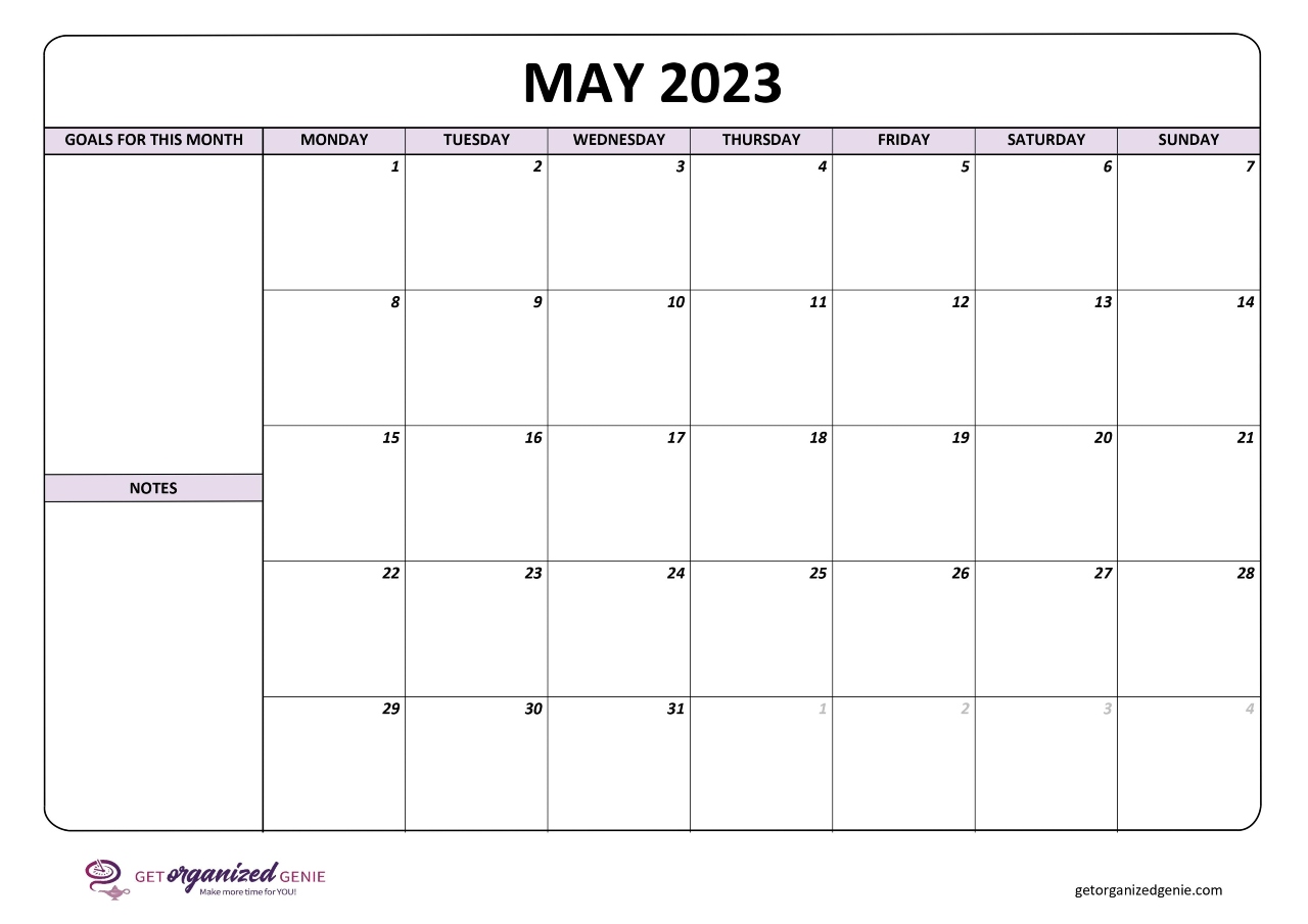 May 2023 Calendar