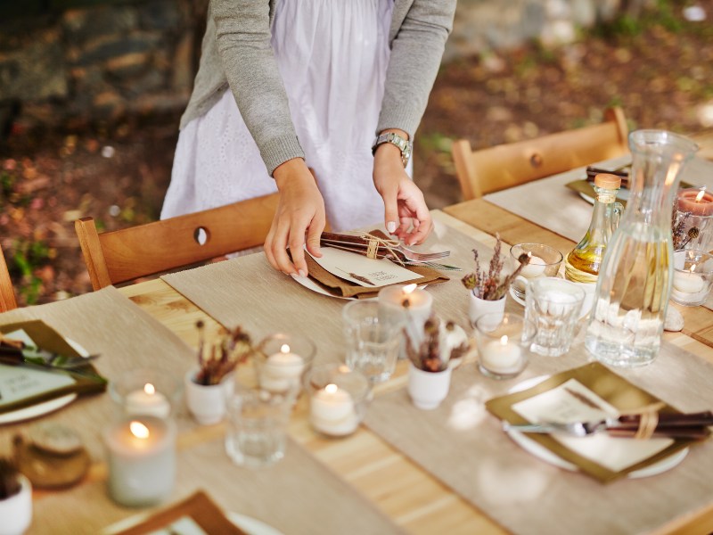 Setting the table for Thanksgiving Setting the table for Thanksgiving