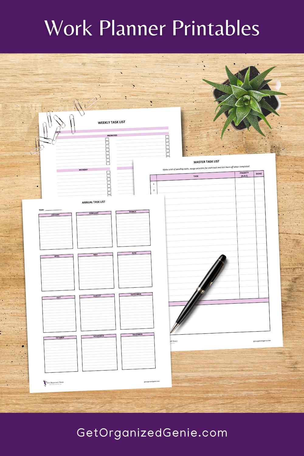 Work Planner Printables